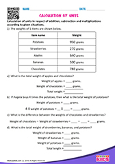 Calculation of units