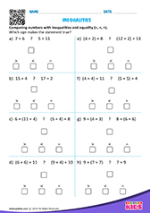 Comparing Numbers with Inequalities