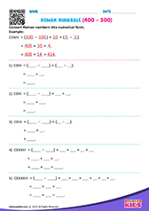 Roman Numerals 400-500