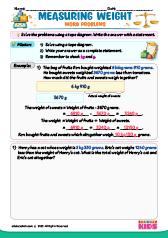 Measuring Weight Word Problems