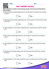 Skip counting puzzles