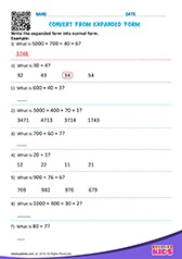 Convert Expanded Form to Standard Form