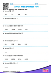 Convert Expanded Form to Standard Form