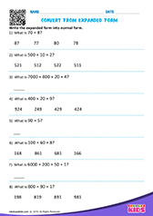 Convert Expanded Form to Standard Form