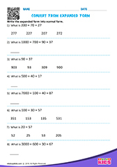 Convert Expanded Form to Standard Form