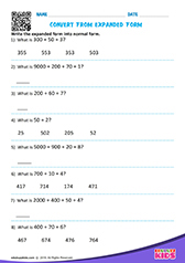 Convert Expanded Form to Standard Form