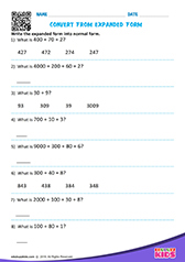 Convert Expanded Form to Standard Form