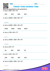 Convert Expanded Form to Standard Form