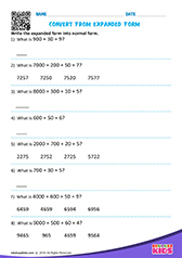 Convert Expanded Form to Standard Form