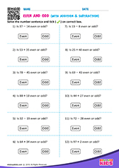 Even and Odd Number Sentence