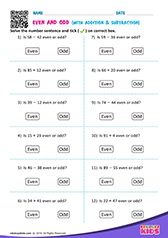 Even and Odd Number Sentence