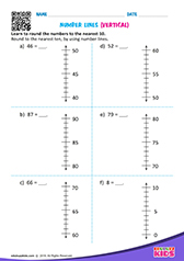 Number lines vertical