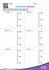 Number lines vertical