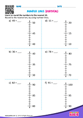 Number lines vertical