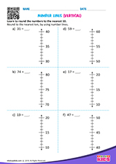 Number lines vertical