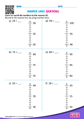 Number lines vertical