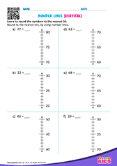 Number lines vertical