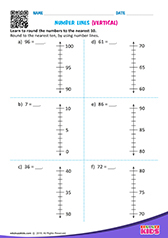 Number lines vertical