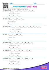 Roman Numerals 400-500