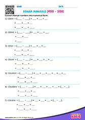 Roman Numerals 400-500