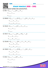 Roman Numerals 400-500