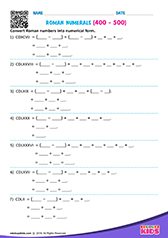 Roman Numerals 400-500