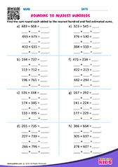 Rounding off numbers to nearest hundreds