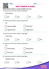 Write Numbers in Words