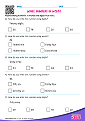 Write Numbers in Words