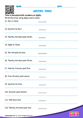 Write the Time in Analogue