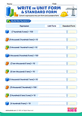 Convert to Standard Form and Unit Form