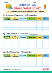 Addition With Place Value Chart