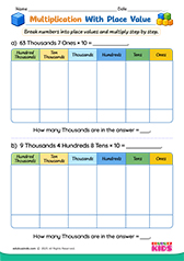 Multiplication With Place Value Chart