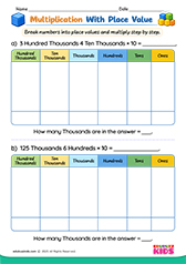 Multiplication With Place Value Chart