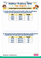 Addition Word Problems with Tape Diagram