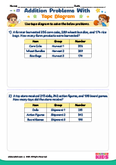 Addition Word Problems with Tape Diagram