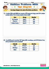 Addition Word Problems with Tape Diagram