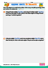 Adding Units of Weight Word Problems