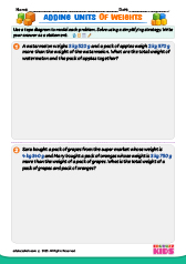 Adding Units of Weight Word Problems