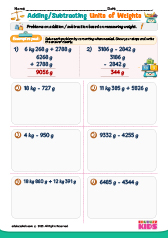 Adding or Subtracting Units of Weight