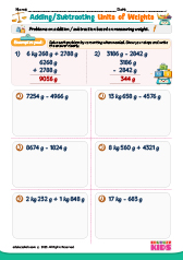 Adding or Subtracting Units of Weight