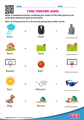 English Form Compound Words worksheets Kindergarten