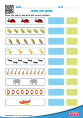 Math Counting Objects worksheets Kindergarten