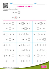 Addition sentences