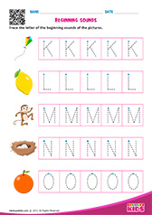 English Beginning Sounds worksheets pre-k