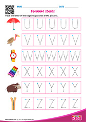 English Beginning Sounds worksheets pre-k