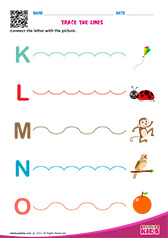 English Trace the Lines worksheets pre-k