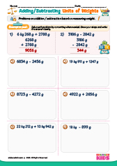 Adding or Subtracting Units of Weight