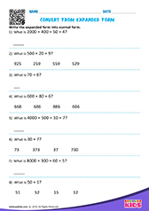 Convert Expanded Form to Standard Form