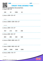 Convert Expanded Form to Standard Form